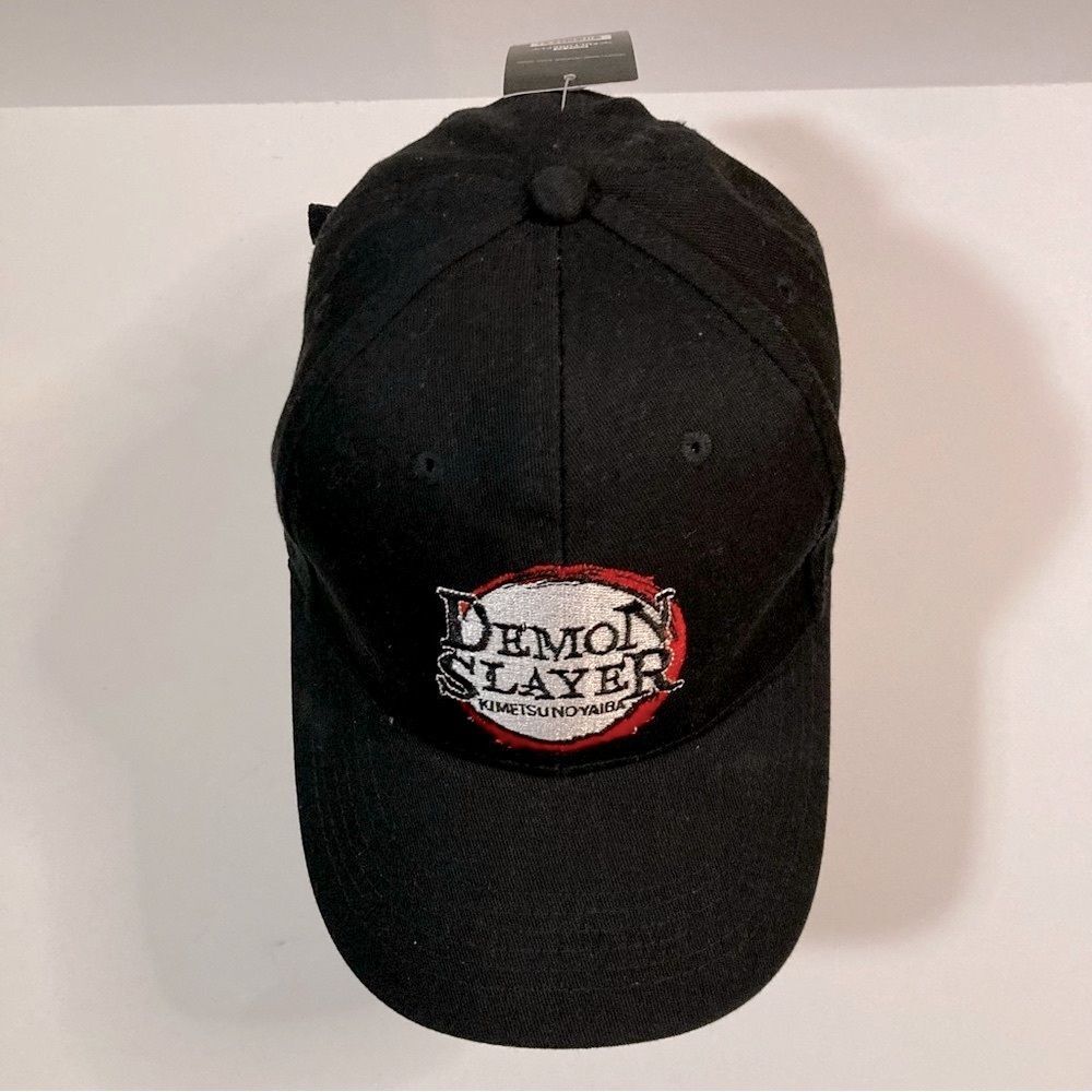 NWT Demon Slayer Kimetsu No Yaiba Anime Black Logo Snapback Cap Hat